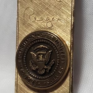 VTG POTUS Ronald Reagan 12K Gold Filled Authentic Presidential VIP Money Clip